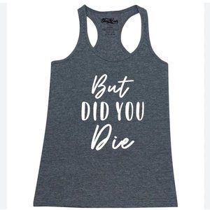 Racerback Grey Tank Top